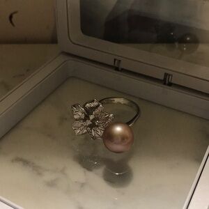 11mm Custom Made Genuine Pearl Lily Ring
